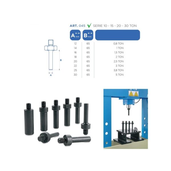 9955 154 ML 6 <strong>Presse électrohydraulique OMCN 154/ML </strong> <strong>Capacité de levage 10 Tonnes</strong>