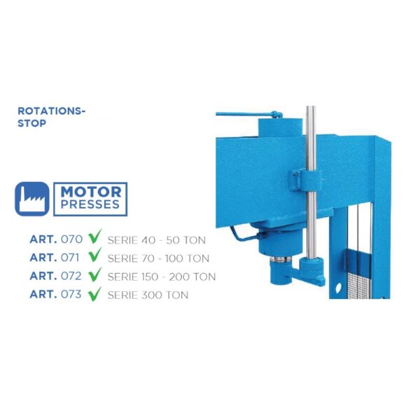 9955 280 W 6 <strong>Presse électrohydraulique d'atelier OMCN 280/W</strong> <strong>Capacité de 300 tonnes.</strong>