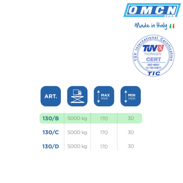 9988 130 B 3 <strong>Cric lève-machine, hydraulique OMCN 130/B capacité 5 tonnes</strong>