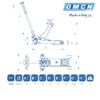 Cric rouleur hydraulique OMCN 3010 | 2 Tonnes - Image 6
