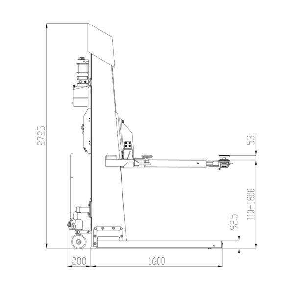 ATH Heinl 35M 8 <strong>Pont élévateur mono-colonne ATH-Single Lift 35M. </strong> <strong>Capacité de levage 3,5 tonnes. </strong> <strong>Particulièrement adapté aux activités de peinture et de carrosserie, de service freins et pneus.</strong>