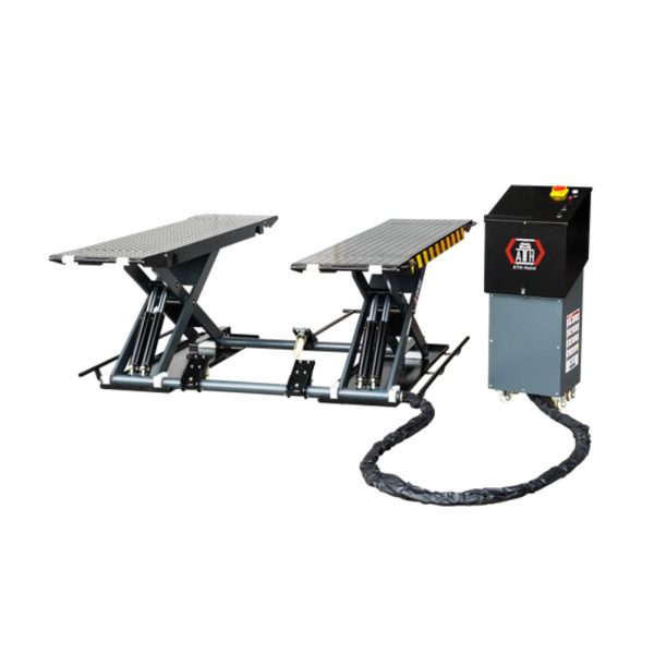 FlexLift30 1 <strong>Pont élévateur mobile ATH-Flex Lift 30.</strong> <strong>Capacité de levage 3 tonnes.</strong> <strong>Pont à ciseaux mobile basse levée à revêtement pulvérisé, synchronisation par liaison mécanique.</strong>