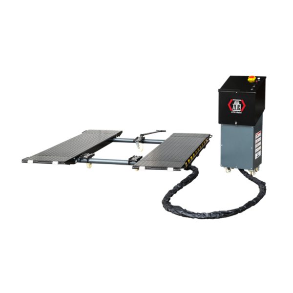 FlexLift30 3 <strong>Pont élévateur mobile ATH-Flex Lift 30.</strong> <strong>Capacité de levage 3 tonnes.</strong> <strong>Pont à ciseaux mobile basse levée à revêtement pulvérisé, synchronisation par liaison mécanique.</strong>