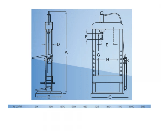 Presse hydraulique 20 tonnes CE-W20