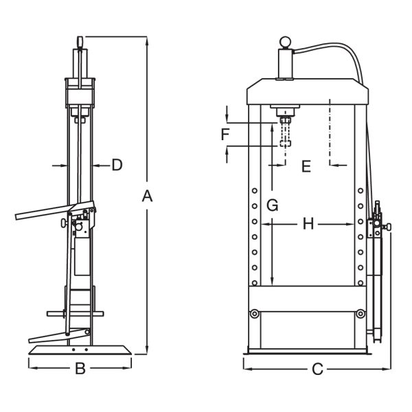 Mazzola presse tech web <strong>Presse hydraulique MAZZOLA W15PM</strong> <strong>Capacité de 15 tonnes.</strong>