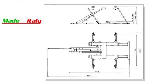 OMCN 550 400V 5 <strong>Pont élévateur mobile OMCN 550. </strong> <strong>Capacité de levage 2,5 tonnes.</strong> <strong>Puissance : 400 V</strong>