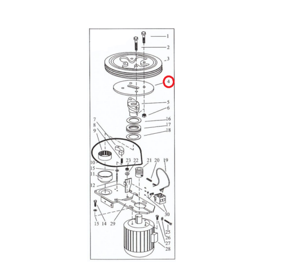 1000 105 4 <strong>Disque de frein pour pont élévateur Hofmann MTF 3000</strong>