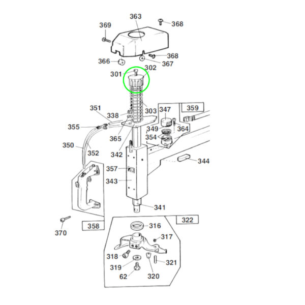 1707530 2 <strong>Capuchon de Protection pour Bras de Montage pour Machines à Démonter les Pneus Hofmann</strong>