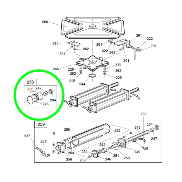 2000 15 2 <strong>Ensemble de joints de cylindre pour les machines de montage de pneus SICE</strong>