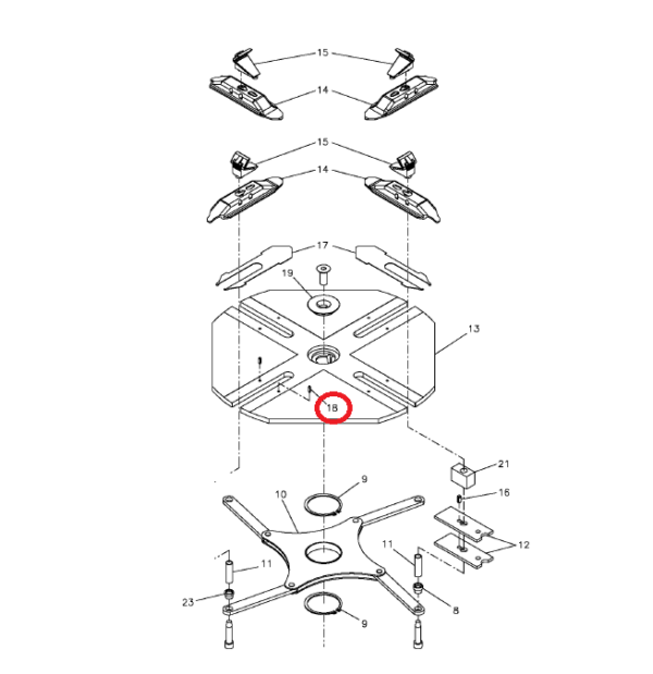 235052 2 Goupille de fixation pour les griffes de serrage sur le plateau tournant <span style="font-family: var(--global-body-font-family); letter-spacing: 0.3px;">des machines de montage de pneus Ravaglioli G840</span>