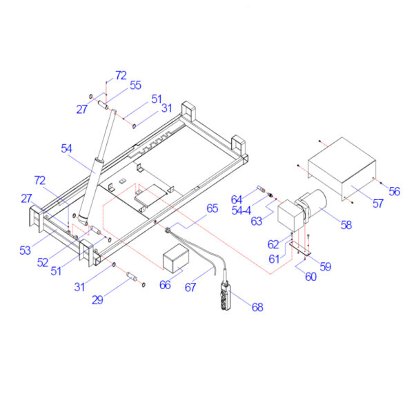 82 99 46 2 <strong>Télécommande pour élévateurs de moto et quad TRUSTERS PowerLift</strong> <strong>N° 68 sur la vue éclatée</strong>