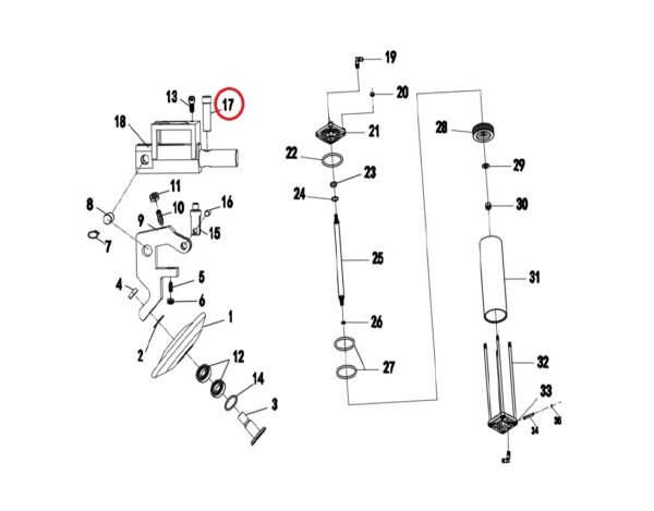 ATH RAA0001 2 <strong>Goupille de verrouillage pour démonte-pneu ATH M92</strong>