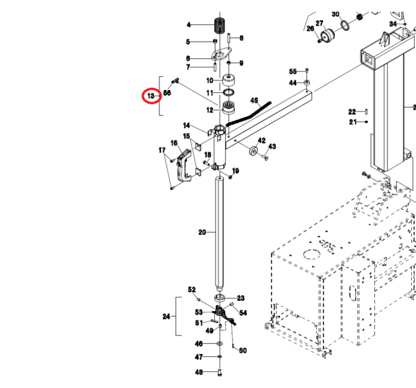 B2875000 2 <strong>Cylindre d'étranglement avant d'origine pour démonte-pneus Ravaglioli</strong>