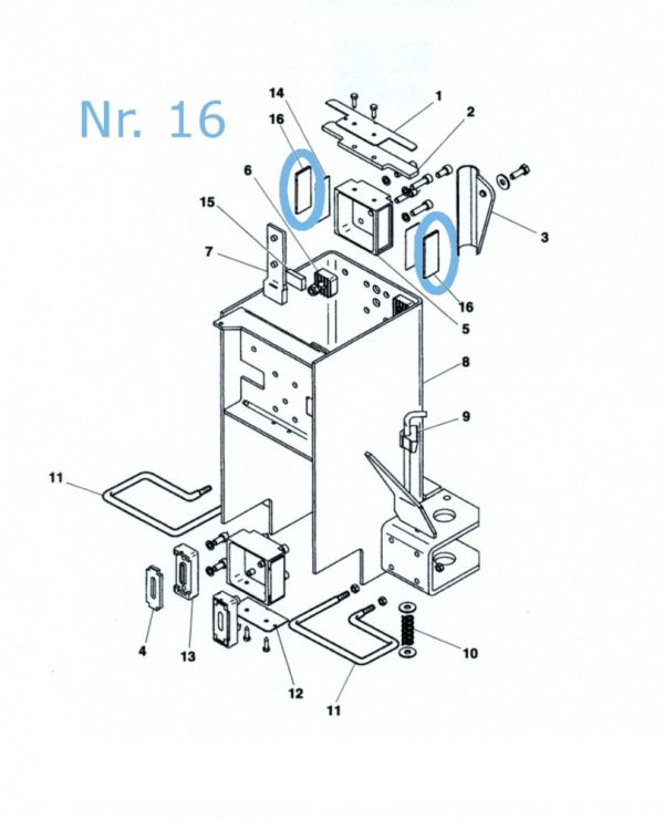 631 43 2 <strong>Glissière / Patin pour ponts élévateurs Butler TOREK 32, 32P, 32PH, 33, 35, 40</strong>