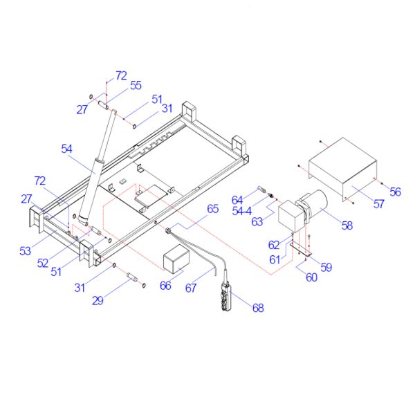 82 99 45 2 <p style="text-align: left;"><strong>Vérin hydraulique (ancienne version) pour pont élévateur motos Trusters PowerLift 1000</strong></p>