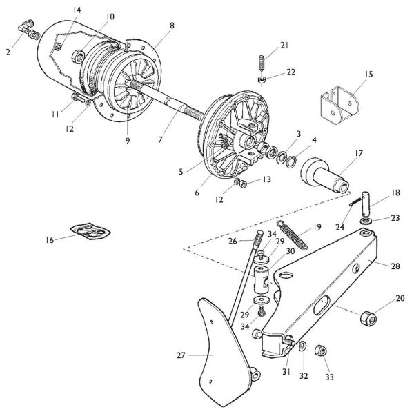 1900 21 1 <strong>Kit de joints d'origine pour le cylindre de dégagement de démonte-pneus Corghi A</strong>