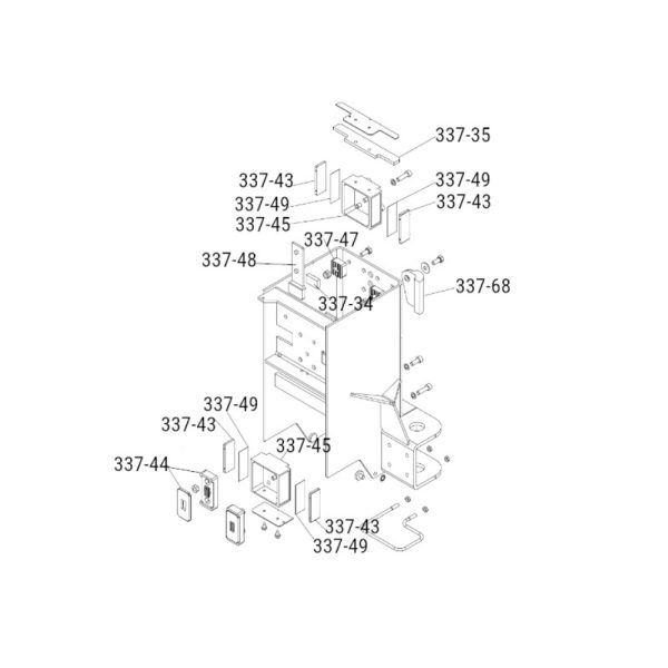 337 43 1 <strong>Patin de guidage pour ponts élévateurs Ravaglioli KPN, KPX, KPS, KPH</strong>