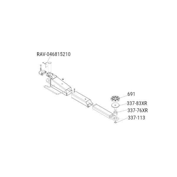 337 76XR 3 <p class="content--title"><strong>Ecrou bras de support d'origine pour ponts élévateurs Ravaglioli WK KPX, KPN, KPS</strong></p>  