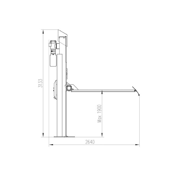 Pont élévateur mono-colonne ATH-Single Lift 12PL Quad Lift - 1.2 Tonne - Image 6