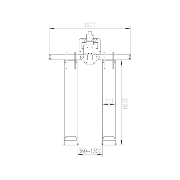 Pont élévateur mono-colonne ATH-Single Lift 12PL Quad Lift - 1.2 Tonne - Image 7