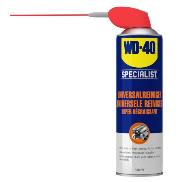 6655 102 1 <strong>WD-40® Specialist Dégraissant universel "Nettoyant à base de solvant" 500 ml</strong> <strong>Pour le nettoyage des métaux afin d'éliminer la graisse, l'huile, la saleté et la suie sans laisser de résidus.</strong>