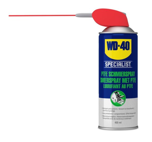 6655 103 1 <strong>WD-40® Specialist Lubrifiant au PTFE 400 ml</strong> <strong>Convient pour le métal, le verre, le vinyle, le caoutchouc et le plastique</strong>