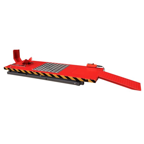 82 500 2 <strong>Table élévatrice</strong><strong> électro-hydrauliquen Moto TRUSTERS Powerlift 1000</strong><strong> Rouge</strong> <strong>Capacité de levage 1 tonne.</strong>