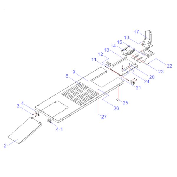 82 99 49 1 <strong>Rampe Centrale d'Accès (Bleue) pour Pont Élévateur Moto TRUSTERS POWERLIFT</strong>