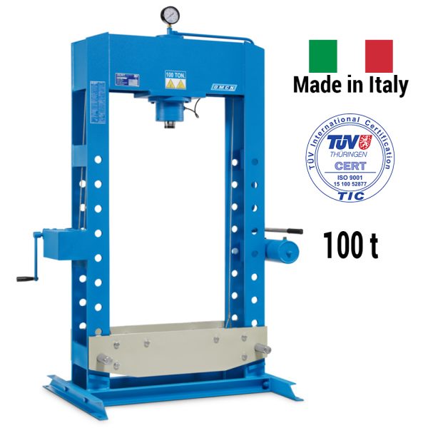 9955 160 0 <strong>Presse hydraulique pompe manuelle OMCN 160</strong> <strong>Capacité de 100 tonnes.</strong>