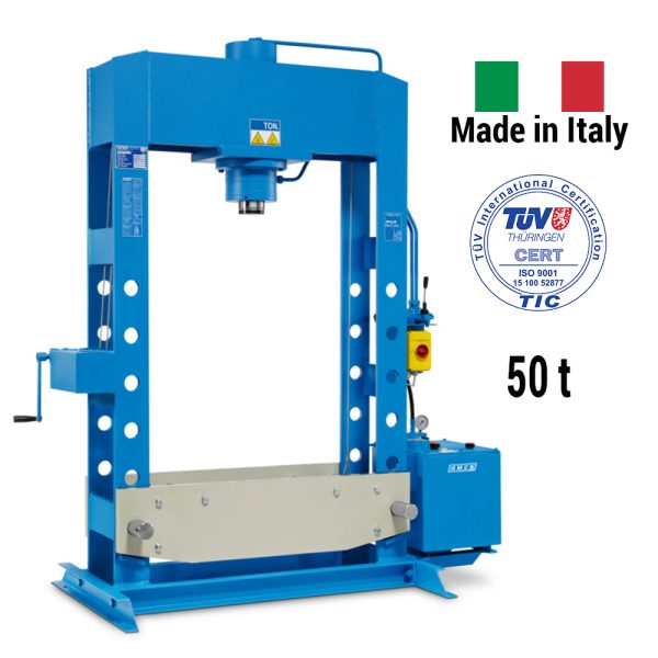 9955 162 0 <strong>Presse électrohydraulique d'atelier, OMCN 162</strong> <strong>Capacité de 50 tonnes.</strong>