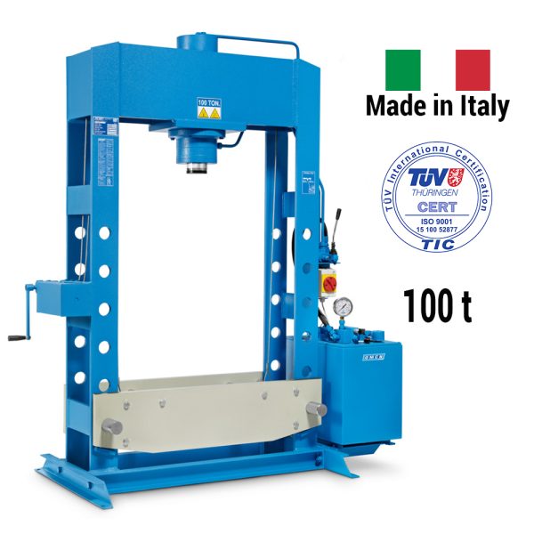 9955 164 W 0 <strong>Presse électrohydraulique d'atelier OMCN 164/W</strong> <strong>Capacité de 100 tonnes.</strong>