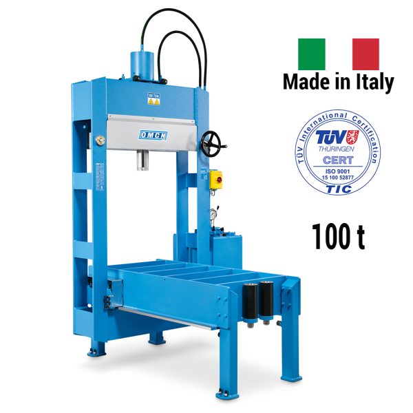 9955 164 WM 2 <strong>Presse électrohydraulique à montant mobile, OMCN 164/WM</strong> <strong>Capacité de 100 tonnes.</strong>