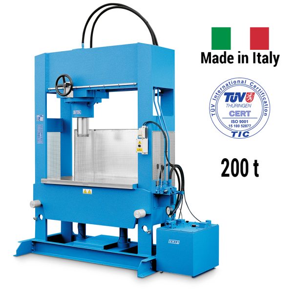 9955 205 W 0 <strong>Presse électrohydraulique d'atelier OMCN 205/W</strong> <strong>Capacité de 200 tonnes.</strong>