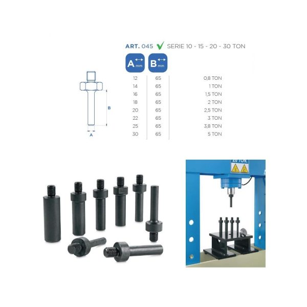 9955 P30 W 5 <strong>Presse électrohydraulique OMCN P30/W </strong> <strong>Capacité de levage 30 Tonnes</strong>