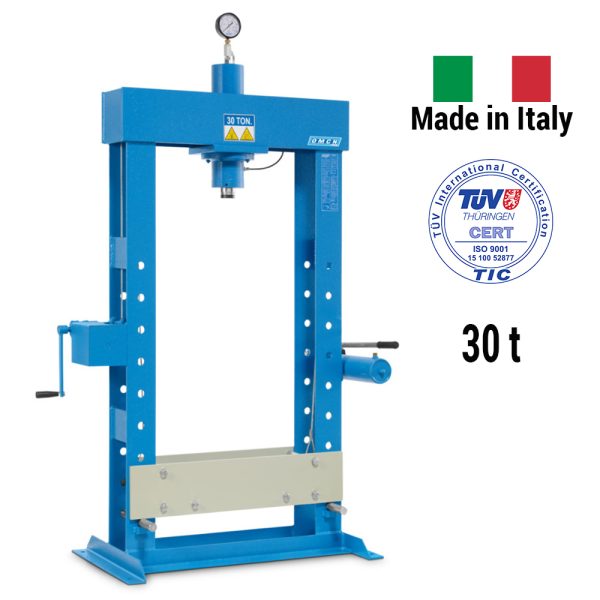 9955 P30SA 0 <strong>Presse hydraulique d'atelier manuelle, OMCN P30/SA</strong> <strong>Capacité de 30 tonnes.</strong>