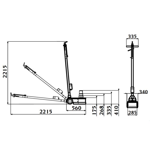 9999 CA330 1 <strong>Cric Corghi CA330 capacité de levage de 60 tonnes</strong>