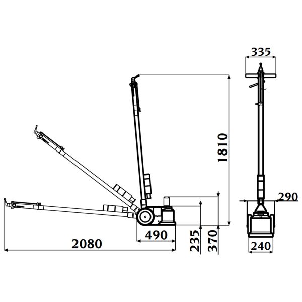 9999 CA440 2 <strong>Cric Corghi CA440 capacité de levage de 40 tonnes</strong>