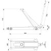Cric rouleur hydraulique AC Hydraulic DK13HLQ | 1.3 Tonne - Image 5