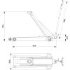 Cric rouleur hydraulique AC Hydraulic DK20HLQ | 2 Tonnes - Image 5