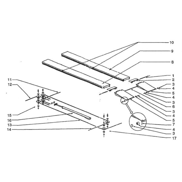 970503 2 <strong>Jeu de câbles pour pont élévateur à 4 colonnes Nussbaum (4 pièces)</strong>