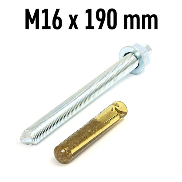 100 M16190 1 <strong>Cheville de scellement chimique haute résistance pour la fixation de ponts élévateurs - Ø16mmx190mm</strong>