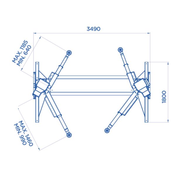 OMCN199BETA 3 <strong>OMCN 199/BETA - Pont élévateur à 2 colonnes 4000 kg, 400 V avec cadre de base</strong>