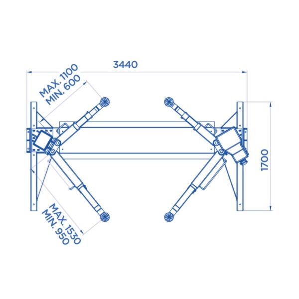 OMCN199DELTA 3 <strong>OMCN 199/DELTA - Pont élévateur à 2 colonnes avec cadre de base, 3500 kg, 400 V, qualité premium</strong>