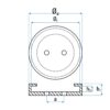 Set 4 tampons en caoutchouc renforcés ponts Nussbaum SL | Ø120 x 25 mm - Image 4