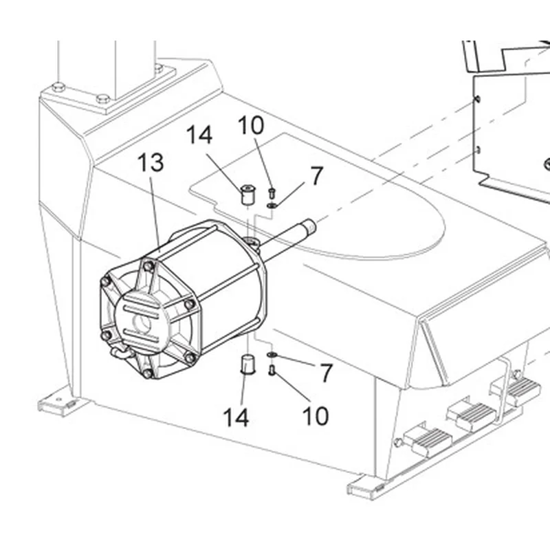 Vérin de décollement pour porte-roue Ravaglioli G1065EL - G1065ELIT - G1045EL - G1045ELIT - G1005EL - G1005ELIT