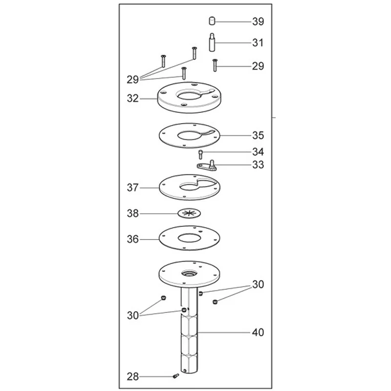 Support de roue supérieur Ravaglioli G1055 - G1045 - G1065 | Réf. 710611380